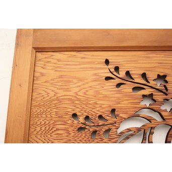 透かしと色ガラスの建具 2枚1組　GD1254 