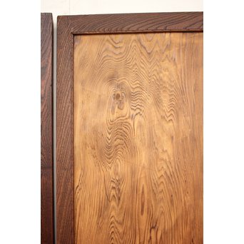 堅木框 杉一枚板建具 4枚1組　B974Y 