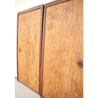 堅木框 杉一枚板建具 4枚1組　B974Y 