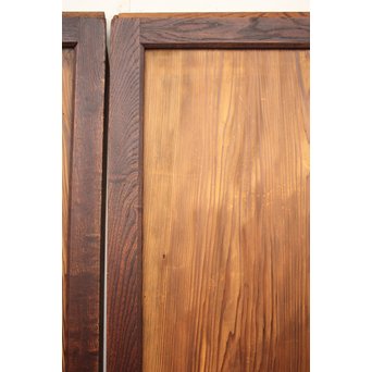 堅木框 杉一枚板建具 4枚1組　B974Y 