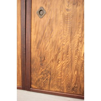 堅木框 杉一枚板建具 4枚1組　B974Y 