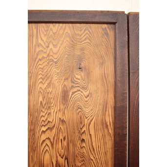 堅木框 杉一枚板建具 4枚1組　B974Y 