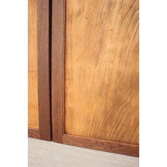 堅木框 杉一枚板建具 4枚1組　B974Y 