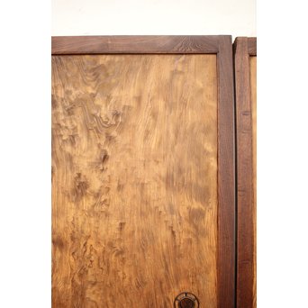 堅木框 杉一枚板建具 4枚1組　B974Y 