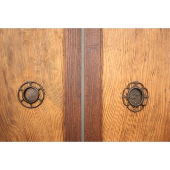 堅木框 杉一枚板建具 4枚1組　B974Y 