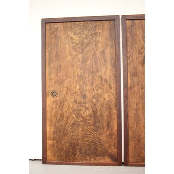 堅木框 杉一枚板建具 4枚1組　B974Y 