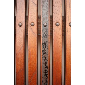 総欅巾着金具格子蔵戸　W978YD 