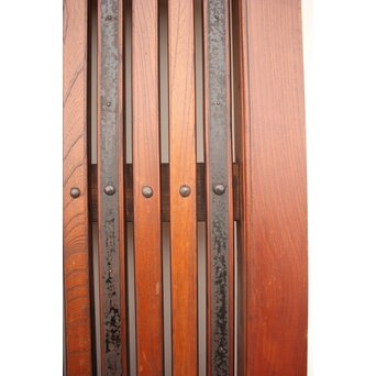 総欅巾着金具格子蔵戸　W978YD 