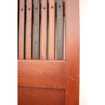 総欅巾着金具格子蔵戸　W978YD 