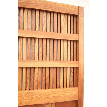 総欅巾着金具格子蔵戸　W978YD 