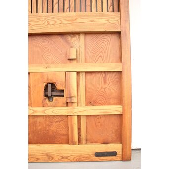 総欅巾着金具格子蔵戸　W978YD 