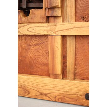 総欅巾着金具格子蔵戸　W978YD 