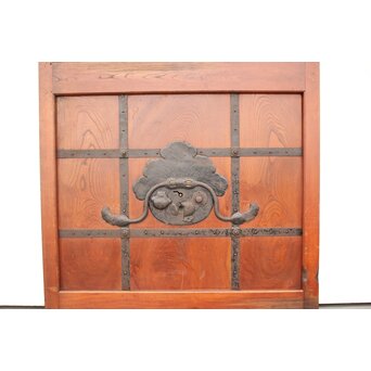 総欅巾着金具格子蔵戸　W978YD 