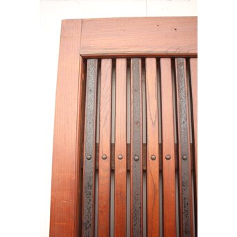 総欅巾着金具格子蔵戸　W978YD 