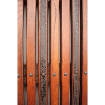 総欅巾着金具格子蔵戸　W978YD 