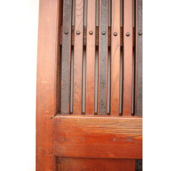 総欅巾着金具格子蔵戸　W978YD 