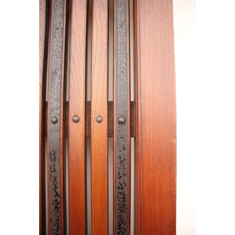 総欅巾着金具格子蔵戸　W978YD 