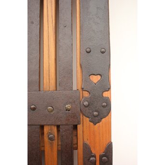 重厚鉄金具 欅格子蔵戸　W979Y 