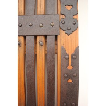 重厚鉄金具 欅格子蔵戸　W979Y 