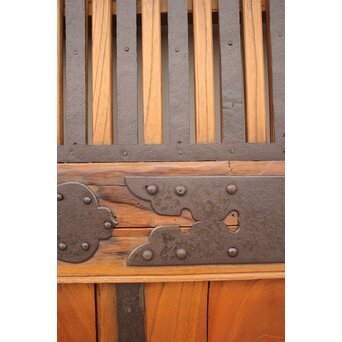 重厚鉄金具 欅格子蔵戸　W979Y 