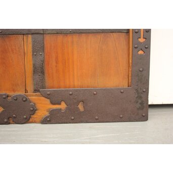 重厚鉄金具 欅格子蔵戸　W979Y 