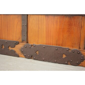 重厚鉄金具 欅格子蔵戸　W979Y 