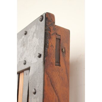 重厚鉄金具 欅格子蔵戸　W979Y 