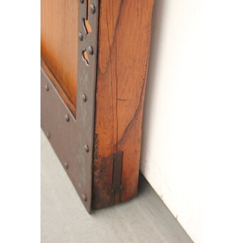 重厚鉄金具 欅格子蔵戸　W979Y 