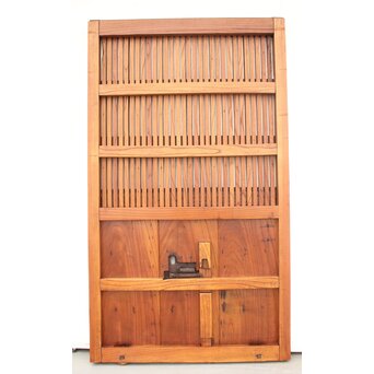 重厚鉄金具 欅格子蔵戸　W979Y 