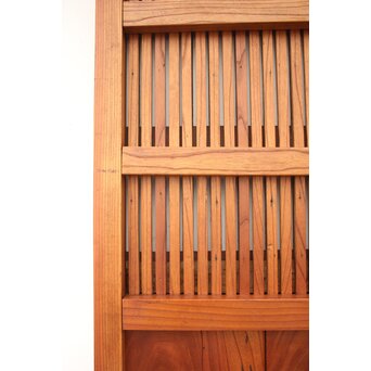 重厚鉄金具 欅格子蔵戸　W979Y 