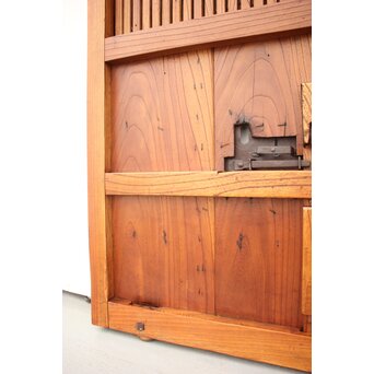 重厚鉄金具 欅格子蔵戸　W979Y 