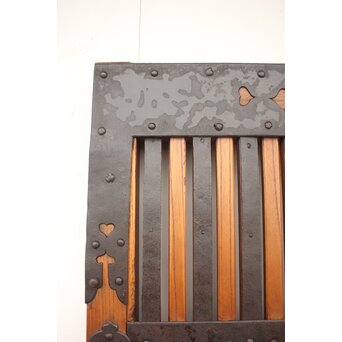 重厚鉄金具 欅格子蔵戸　W979Y 