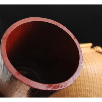 福田竹勇斎 白竹壺型竹籠　U120 