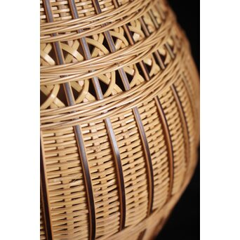 在銘 白竹花竹籠　U121 