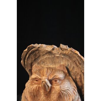 木彫 法衣を纏う狸　X171 