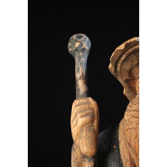 木彫 法衣を纏う狸　X171 