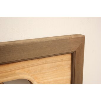 籠瀬露風 神代杉枠 楠木彫欄間 2枚1組　R2499Y 