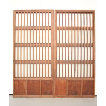 背面ガラス 格子戸 2枚1組　L1010