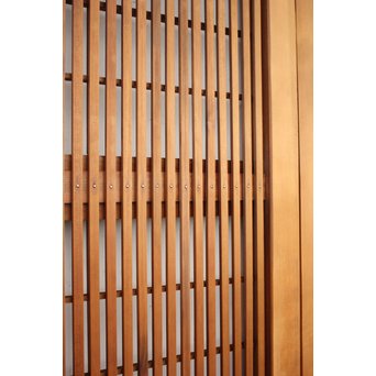 障子枠付 デザインガラス 格子戸 2枚1組　L1011 