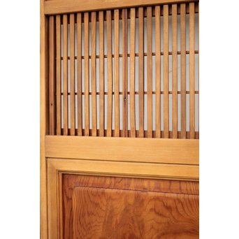 障子枠付 デザインガラス 格子戸 2枚1組　L1011 