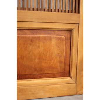 障子枠付 デザインガラス 格子戸 2枚1組　L1011 