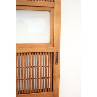 障子枠付 デザインガラス 格子戸 2枚1組　L1011 