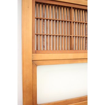 障子枠付 デザインガラス 格子戸 2枚1組　L1011 