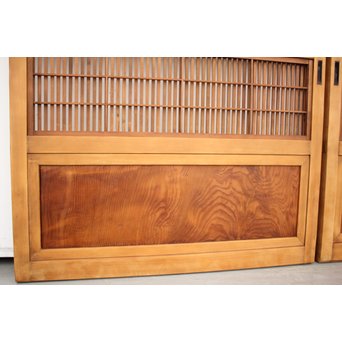 障子枠付 デザインガラス 格子戸 2枚1組　L1011 