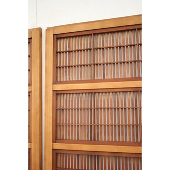 障子枠付 デザインガラス 格子戸 2枚1組　L1011 