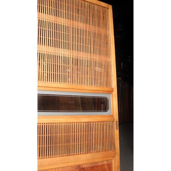 障子枠付 デザインガラス 格子戸 2枚1組　L1011 