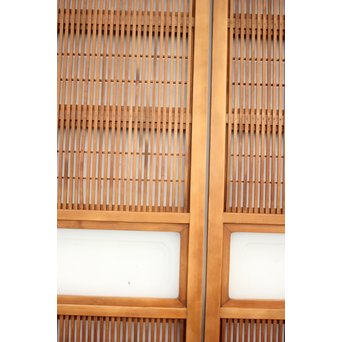 障子枠付 デザインガラス 格子戸 2枚1組　L1011 