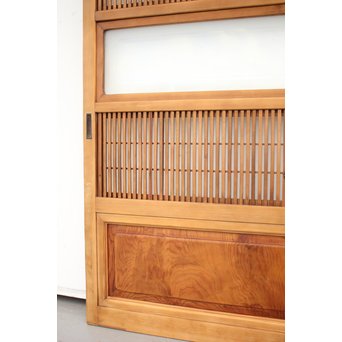 障子枠付 デザインガラス 格子戸 2枚1組　L1011 