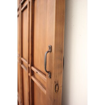 色ガラスの格子雪隠戸　GD1255 現在カンヌキは使用不可　代わりに引手が付いています