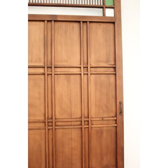 色ガラスの格子雪隠戸　GD1255 ガラスの桟に沿った　格子デザイン